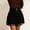 Black, variant on Morttic Women's Solid Color Faux Suede Fringe Mini Skirt – High Waist Western Style A-Line, Cowgirl Casual Skirt Black,S