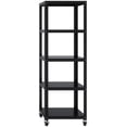 thumbnail image 1 of Space Solutions RTA 72-inch High Mobile 5-Shelf Metal Bookcase Black, 1 of 15
