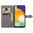 thumbnail image 4 of SaniMore for Samsung Galaxy A55 Wallet Case with Embossed Mandala PU Leather Flip Protection Wrist Strap Credit Card Holder Pocket Kickstand Shockproof Case for Galaxy A55, Gray, 4 of 6