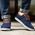 thumbnail image 4 of Men's Invisible Height Increasing Elevator Shoes Adult Leather Lace Up Casual Shoes Dress Shoes(2.09 Inches Taller Insole), 4 of 5