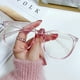 thumbnail image 4 of Lunettes d'ordinateur transparentes, monture pour femmes et hommes, Anti lumière bleue, rondes, occultantes, verres optiques, 4 of 4