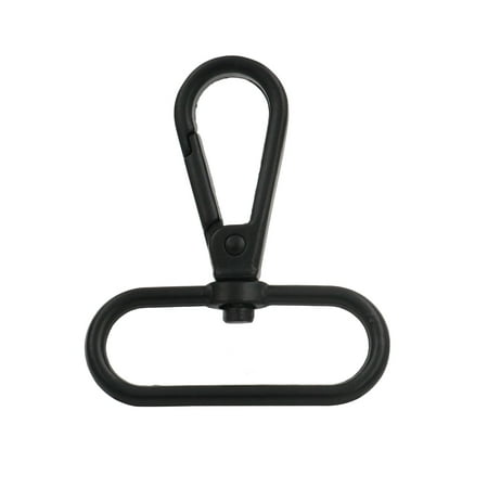 

Fenggtonqii 1.5 Swivel Trigger Bolt Snap Hook Lobster Claw Clasp Spring Loaded Clip Oval-Ring Ended Black - Pack of 10