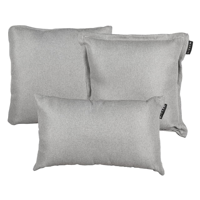 Set de 3 Cojines Kappa Zita Delta (1 Cuadrado + 1 Cuadrado Grande y 1 Rectangular) Gris Arena