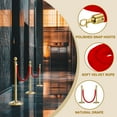thumbnail image 3 of Uxcell Velvet Stanchion Rope, Barrier Rope Velvet Carpet Ropes with Snap Hooks for Posts Stands Queue Divider Crowd Control Red Golden 6.6 Ft, 3 of 7