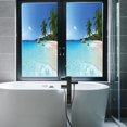 thumbnail image 5 of Ocean Decorative Window Film, Surf Beach Scenic, Glue Free Static Privacy PVC Window Film, W35.4 x L78.7 Inch Blue Turquoise, 5 of 5