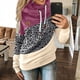 thumbnail image 2 of Sudaderas con capucha para mujer, cuello redondo, casual, manga larga, bloques de color, sudaderas con capucha, suéteres, tops de otoño Levamdar WRMH-1664-53, 2 of 5