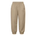 thumbnail image 4 of JIAYUE Women Capri Pants Solid Color Elastic Waist Side Pockets Loose Fit Casual Trousers for Outdoor Walking Wear, 4 of 4
