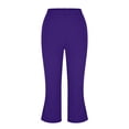 thumbnail image 5 of successthop Gym Leggings for Women High Waist Capri Leggings Yoga 7/8 Cropped Pant Plus Size Solid Slim Summer Bottoms, 5 of 7
