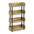 thumbnail image 2 of Furinno Turn-N-Tube 4-Tier Freestanding Multipurposes Display Rack, Flagstaff Oak/Black, 2 of 6