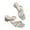 Green, variant on Womens Sandals Rhinestone Strappy Block Low Heeled Square Toe Clear Chunky Heels Open Toe Two Ways Wearing Slide Summer Dress Shoes Beige