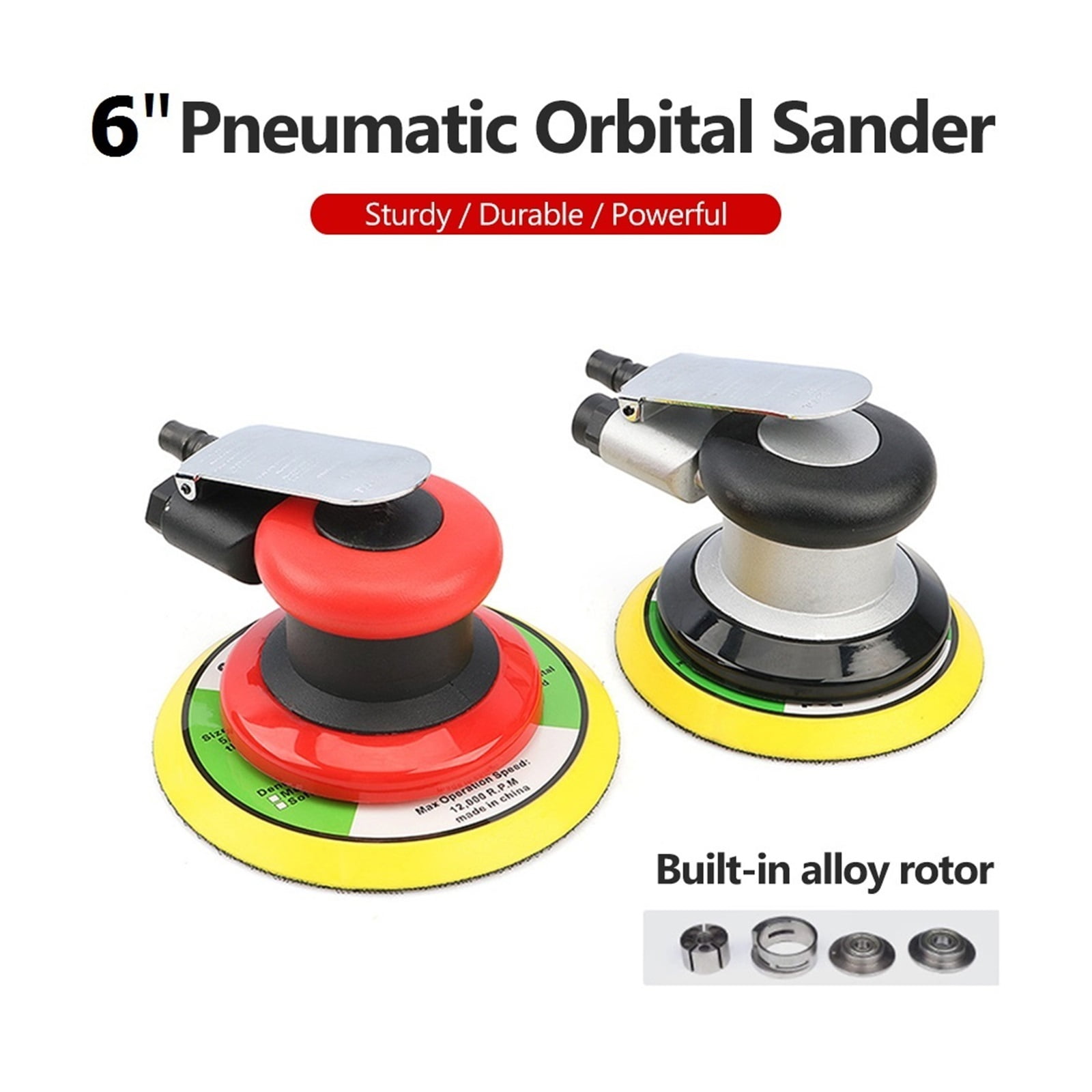6'' / 5'' Pneumatic Sander Pneumatic Polisher Air Sander Air Palm Orbital Sander Grinder Palm Sander Sanding Machine Tool ,Widely Use