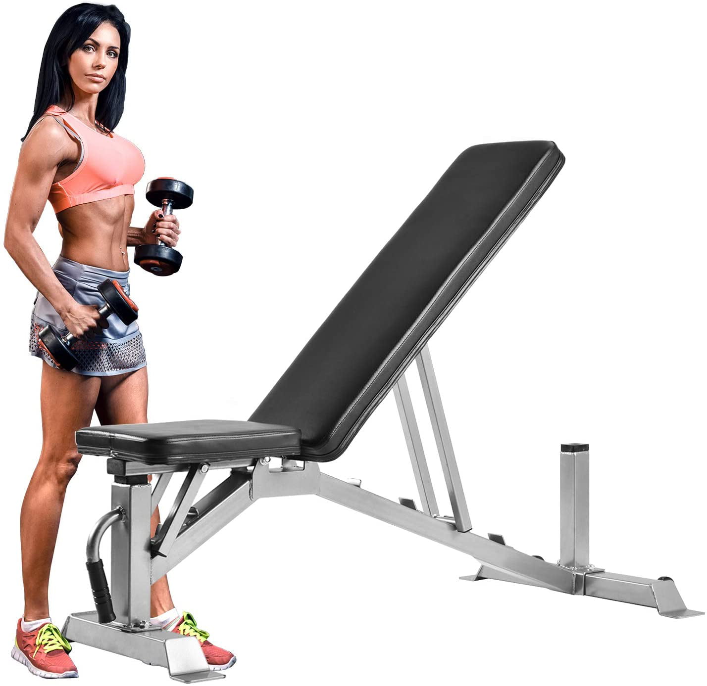 Weight Bench Adjustable Incline Decline Foldable Full Body Workout Gym Exercise 