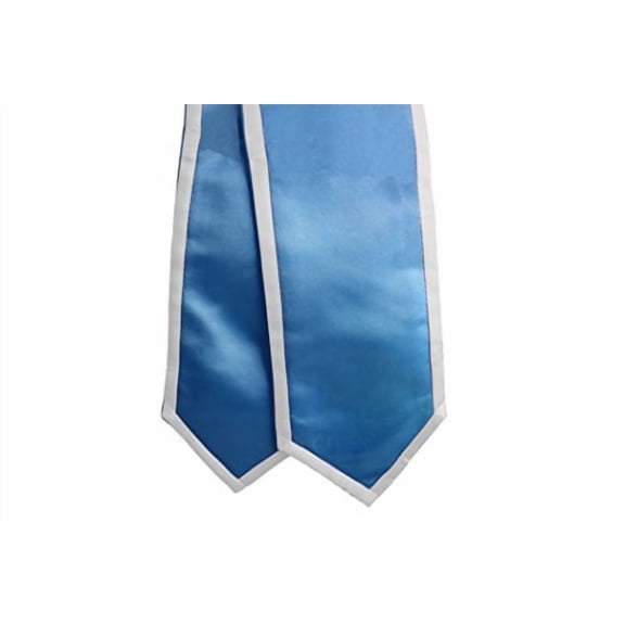 Honors Graduation Academic Stoles/Sashes with Classic End and Trim (Light Blue w/White Trim)