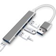 thumbnail image 2 of USB C HUB USB 3.0 Type-C Hub Adaptador divisor de 4 puertos para PC (A809 gris), 2 of 5