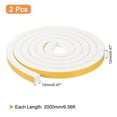 thumbnail image 2 of Uxcell 2 Rolls 1/2"x 1/2"x 6.56 Ft Weather Stripping Door Seal Strip Foam Tape, 2 of 6