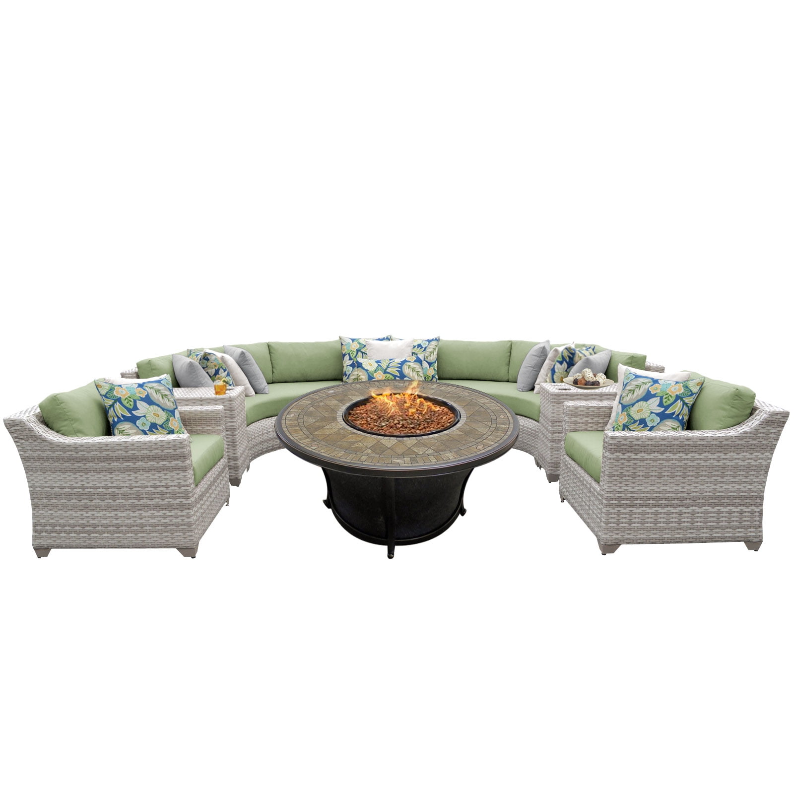 New Haven 8 Piece Outdoor Wicker Patio Furniture Set 08f