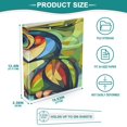 thumbnail image 5 of WOBOGO Abstract Mini Parrot File Folders Extra Large Capacity to Hold 200 Sheets of Documents Hard Shell Ring Binder for School Home Office, 5 of 10