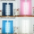 thumbnail image 3 of Flmtop 1Pc Shiny Star Transparent Tulle Voile Curtain Window Drape Living Room Decor, 3 of 11