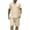 Beige, variant on Ohufall Plus Size Shorts Set for Men 2 Piece Outfits Fashion Solid Casual Short Sleeve Stand Collar Shirts with Shorts Summer Men Tracksuit Sets