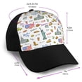 thumbnail image 2 of Yiaed America Landmarks Print Baseball Cap Dad Hat Polo Style Plain Blank Adjustable Size, 2 of 5
