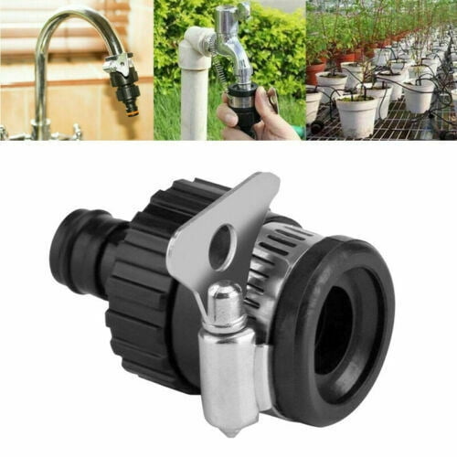 Universal Tap Connector Adapter Kitchen Garden Hose Fitting Clamp Clip Blue 