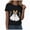 Black, variant on TOWED22 Halloween Shirts for Women Cute Ghost Graphic Tees Fall Crewneck Short Sleeve Costumes Autumn Party Graphic T-Shirt(Navy,L)
