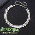 thumbnail image 2 of Collier Ras-du-Cou en Diamant Argent Strass Ras-du-Cou Bijoux pour Femmes -, 2 of 4