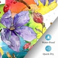 thumbnail image 2 of Floral Watercolor Shower Curtain, Flowers Colorful Painting Aesthetic Art Design Pattern Decor Durable Polyester Waterproof Cloth Bathtub Curtains for Bathroom with 12 Hooks, 72x72 Inch, 2 of 6