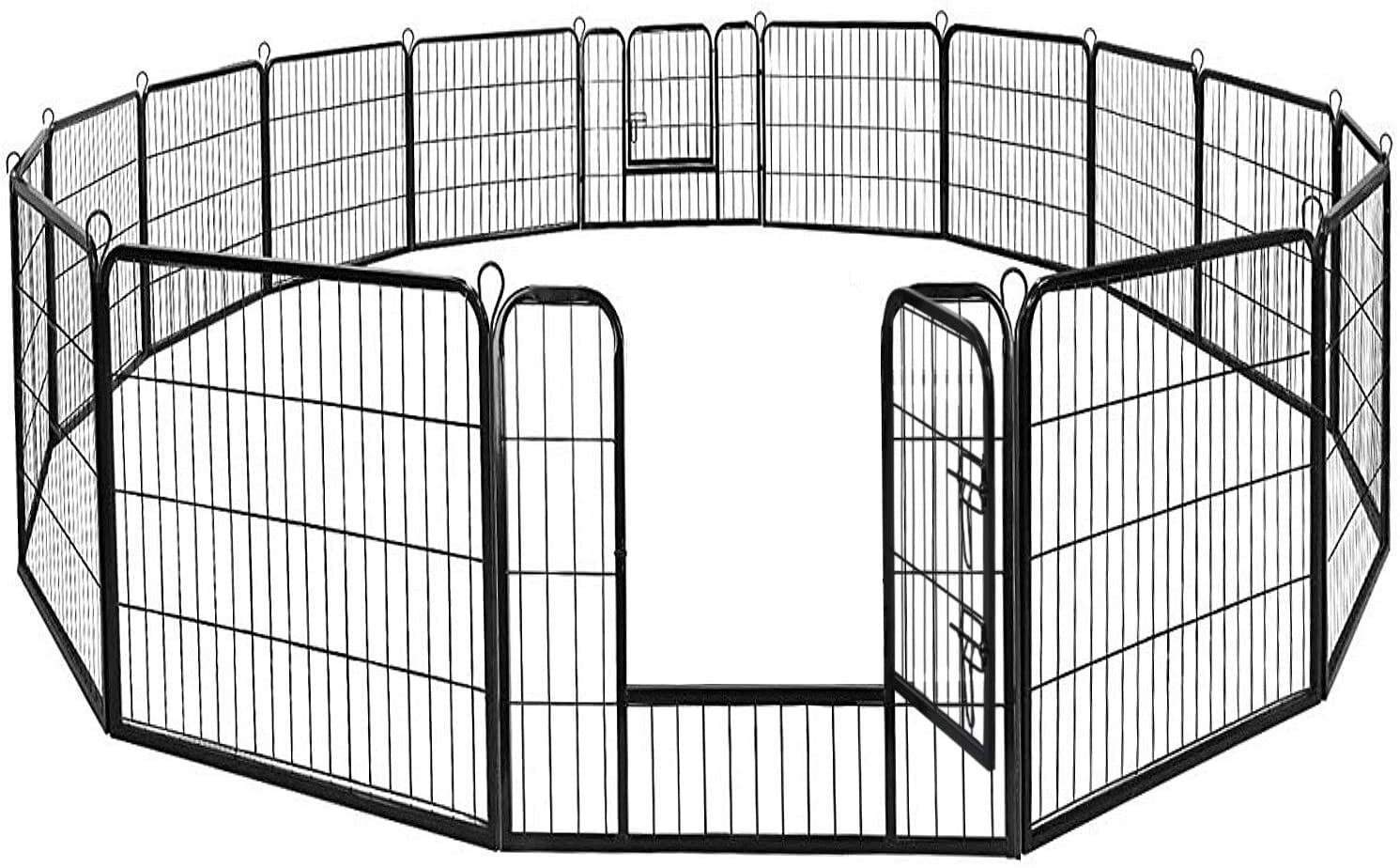 Dog Pen Extra Large Indoor Outdoor Dog Fence Playpen Heavy Duty 16