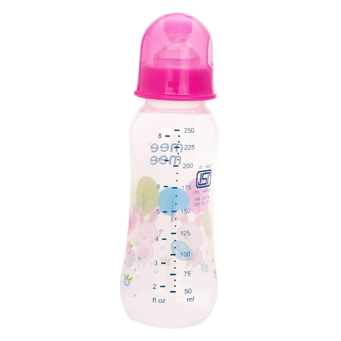Mee Mee Baby Feeding Bottle 250ml |BPA-Free Baby Milk Bottle with Eazy Flo Technology (Pink, Pack of 2)