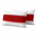 thumbnail image 2 of Pack of 2 Outdoor Pillow Covers 20x12 Inch Waterproof Red Solid Color Texture Throw Pillow Covers,Decorative Couch Pillow Shams Protectors Simple Red Stripes Patio Garden Pillowcases Cushion Covers, 2 of 8