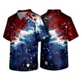 thumbnail image 5 of 250 Anniversary Usa Scrub Shirts Men Short Sleeve V-Neck Patriotic Printed Daily Celebration Shirts Comfy Summer Casual Tees with Pockets,3XL,#01 Dark Blue, 5 of 6