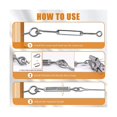 thumbnail image 5 of 1/16inch Turnbuckle Wire Tensioner Kit Heavy Turnbuckle Cable Railing Kit 115ft Wire Rope Hook And, 5 of 5