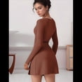 thumbnail image 3 of Vestido con Escote Cuadrado Color Café M, 3 of 7