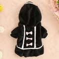 thumbnail image 4 of Dog Puppy Hoodie Dress, Fashion Cute Bow-knot Decor Soft Skin-friendly Cozy Flannel Plush Winter Warm Windproof Skirt Coat Pet Clothes Costume for Small Medium Large Dog Daily Wear, 4 of 8