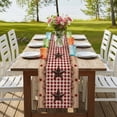 thumbnail image 4 of Country Star Farm 70 Inch Table Runner, Farmhouse Plaid Texas Vintage Fruit Farmhouse Dresser Scarf Cotton & Linen Tablerunner for Dining/Kitchen Island/Holiday Party Décor 13" x 70", 4 of 9