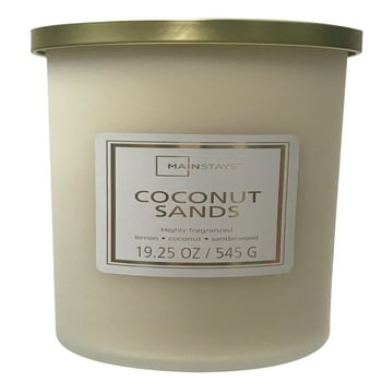 Mainstays Coconut Sands Scented Single-Wick Frosted Jar Candle, 19.25 oz.