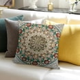 thumbnail image 3 of BANET Throw Pillow Cushion Cover, Mosaic Art Pattern Floral Forms , Decorative Square Accent Pillow Case 12x12in, 3 of 5