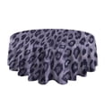 thumbnail image 5 of Leopard Pattern Purple Round Tablecloth 60"x60",Wrinkle Wipeable Table Cloth for Kitchen Dining Room Picnic Patio Party, 5 of 6