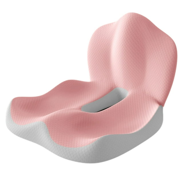 DFC Updated Ergonomic Design Seat Cushion Memory Foam Cushion For Chair Car Seat Airplane Bleacher Desk Chair Cushion For Long Sitting Workers Car Drivers