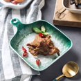 thumbnail image 3 of Scandinavian Creative Baking Dish Ceramic Baking Baked Rice Plate Household Vegetable Plate Breakfast Salad Plate With Handle, 3 of 5