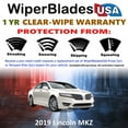 thumbnail image 2 of 2019 Lincoln MKZ Beam Wiper Blades Wipers w/1yr Warranty (Set of 2) (WiperBladesUSA), 2 of 5