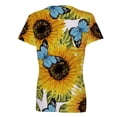 thumbnail image 5 of USSUMA Womens Plus Savings Tops and T-Shirts Cute Summer Tops for Women Sunflower Graphic T Shirts V Neck Graphic Floral Printed Tees Tops Casual Comfy Blouses Tops 2022 Beach, 5 of 5