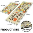 thumbnail image 3 of Farmhouse Kitchen Rug and Mats Set 2 Colorful Seasonal Cooking Sets Cushioned Anti Fatigue Kitchen Floor Mats Non Skid Waterproof Washable Comfort Standing Mat for Home Sink,17.3x28+17.3x47 Inch, 3 of 6