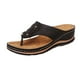 thumbnail image 4 of Sandalias de cuña baja para mujer, calzado de plataforma, zapatos planos, cómodos, casuales, antideslizantes 40, 4 of 9