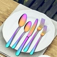 thumbnail image 4 of ENLOY 20 Piece Silverware Set Stainless Steel Flatware Cutlery Set Knife Fork Spoon Service for 4, Rainbow, 4 of 7