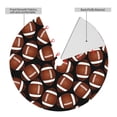thumbnail image 2 of Yiaed Brown Football On Black Print Christmas Tree Skirt , Tree SkirtsTree Mat for Christmas Winter Holiday Indoor Decorations-36", 2 of 7