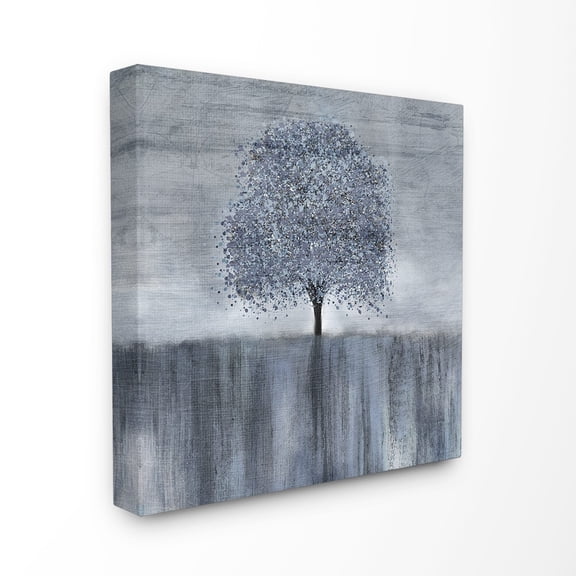 Stupell Industries Contemporary Neutral Grey Spotted Tree with Streaky Foreground Canvas Art, 30 x 30, by Kim Allen