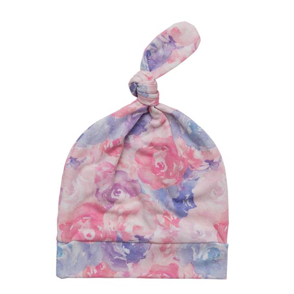 MEMEENO Newborn Top Knot Hat Cap For Baby - Bouquet