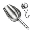 thumbnail image 4 of Cuchara multiusos para hielo, de metal, portátil, ligera, de acero inoxidable, para cocina, fiestas, bares, y palomitas de maíz., 4 of 7